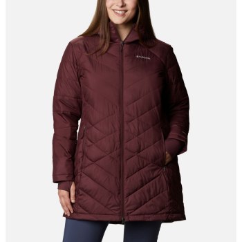 Columbia Heavenly Long Hooded Plus Size, Chamarras Vino Para Mujer | 395208-REL